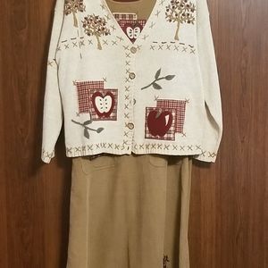 Vintage "Teacher" Dress- 3 Piece Large